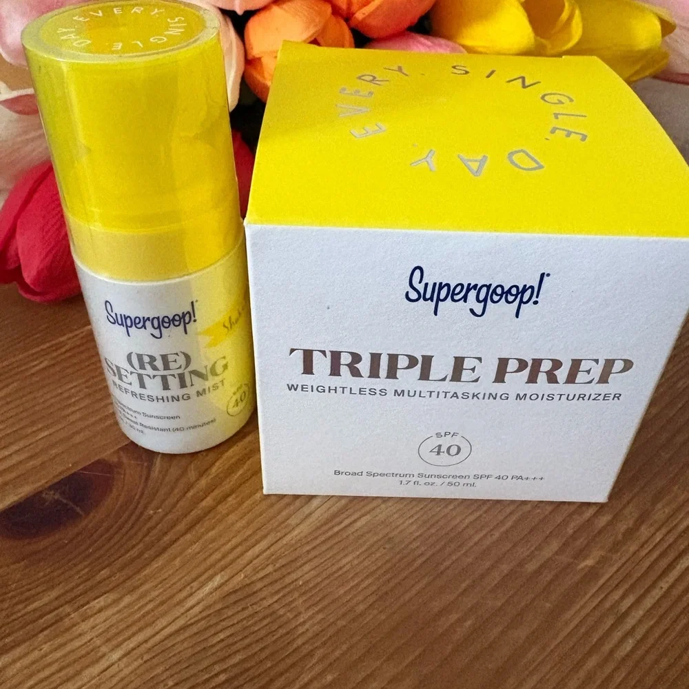 Supergoop Triple Prep Moisturizer & (Re) Setting Spray - Picture 1 of 4